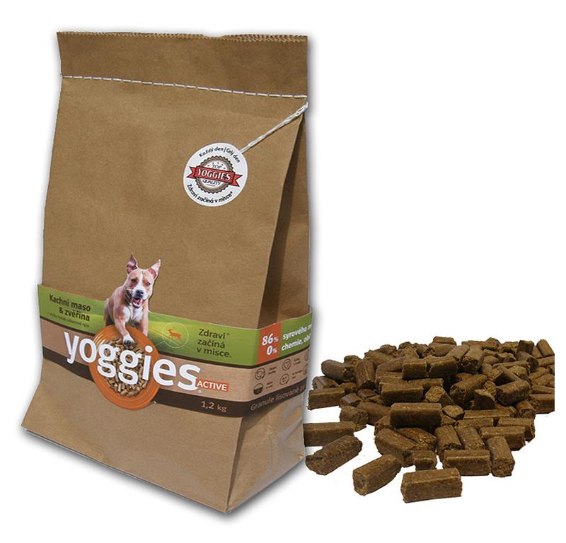 YOGGIES hladno stiskana hrana ACTIVE - RACA, JELEN 15 kg