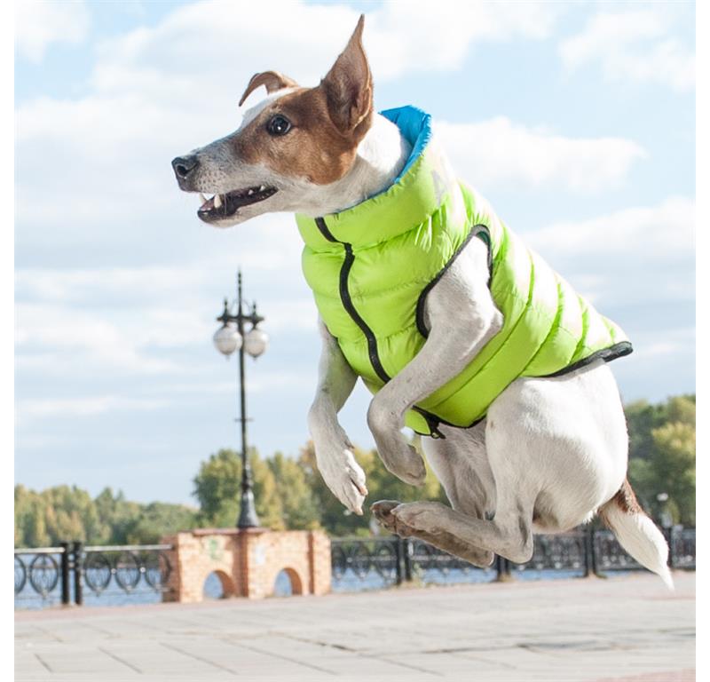 AiryVest jopič za pse XS30 - ORANŽNA-ZELENA