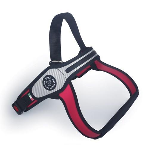 TRE PONTI OPRSNICA ZA VELIKE PSE SIVO-RDEČA XL