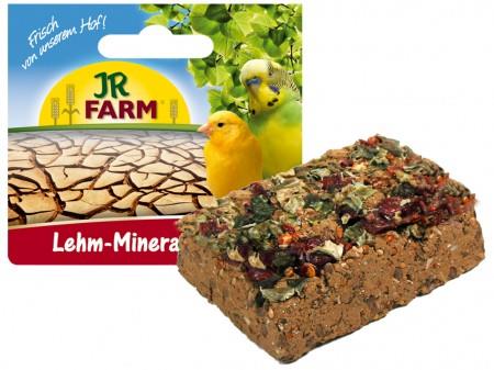 JR FARM Glineni mineralni kamen za ptice s semeni in zelenjavo