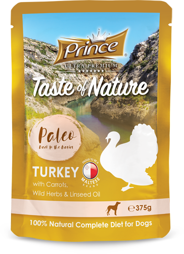 Prince Taste of Nature Paleo PURAN s korenjem, divjimi zelišči in lanenim o.375g