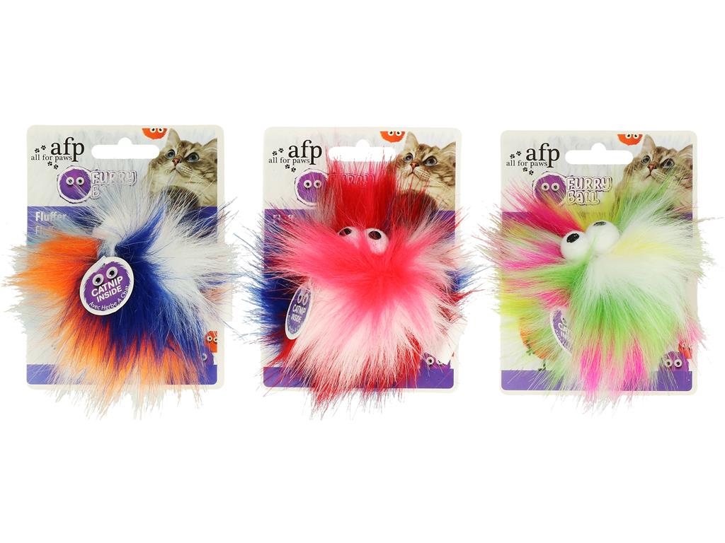 Žoga za muce FLUFFY- rumena