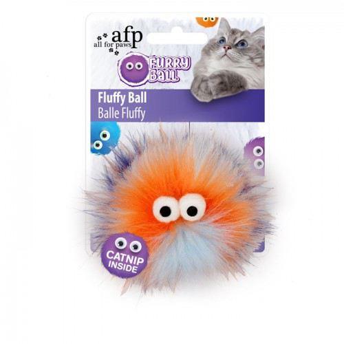 Žoga za muce FLUFFY - oranžno modra