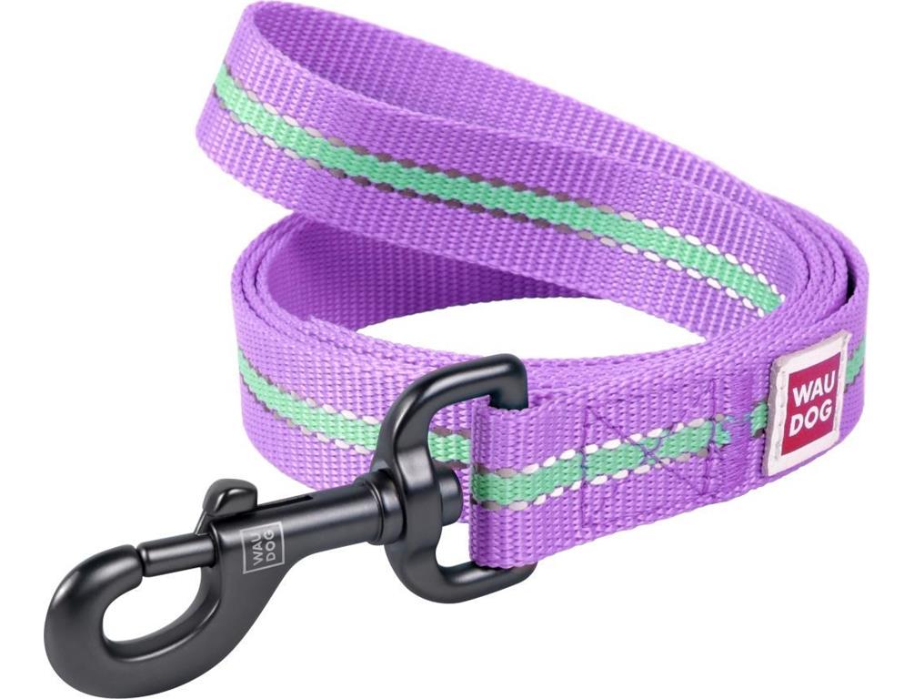 WAU DOG POVODEC LILA 15MM/122CM