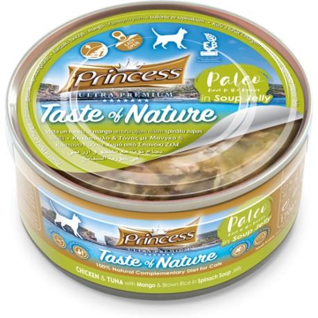 PRINCESS PALEO PIŠČANEC in TUNA z MANGOM in rjavim rižem v želeju 170g