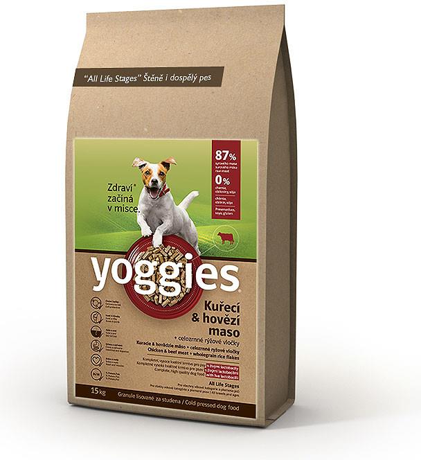 YOGGIES MINI GRANULE PIŠČ.&GOVEDINA 15KG