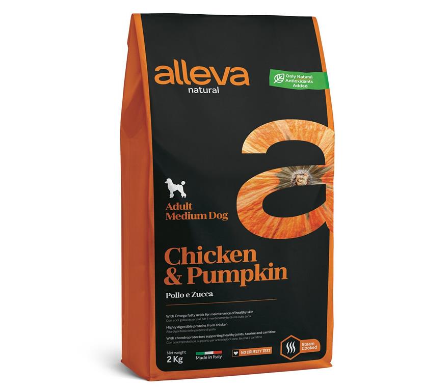 ALLEVA NATURAL ADULT CHIC.&PUMP.MED.12KG