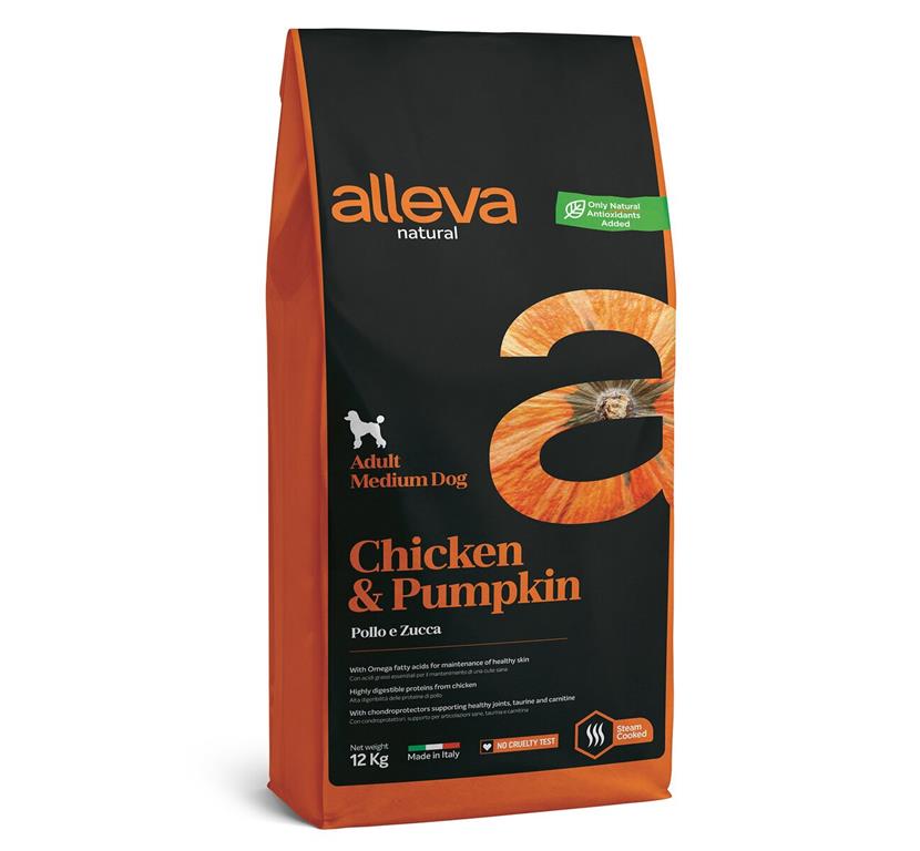 Alleva Natural ADULT mini – PIŠČANEC & BUČA, 2kg