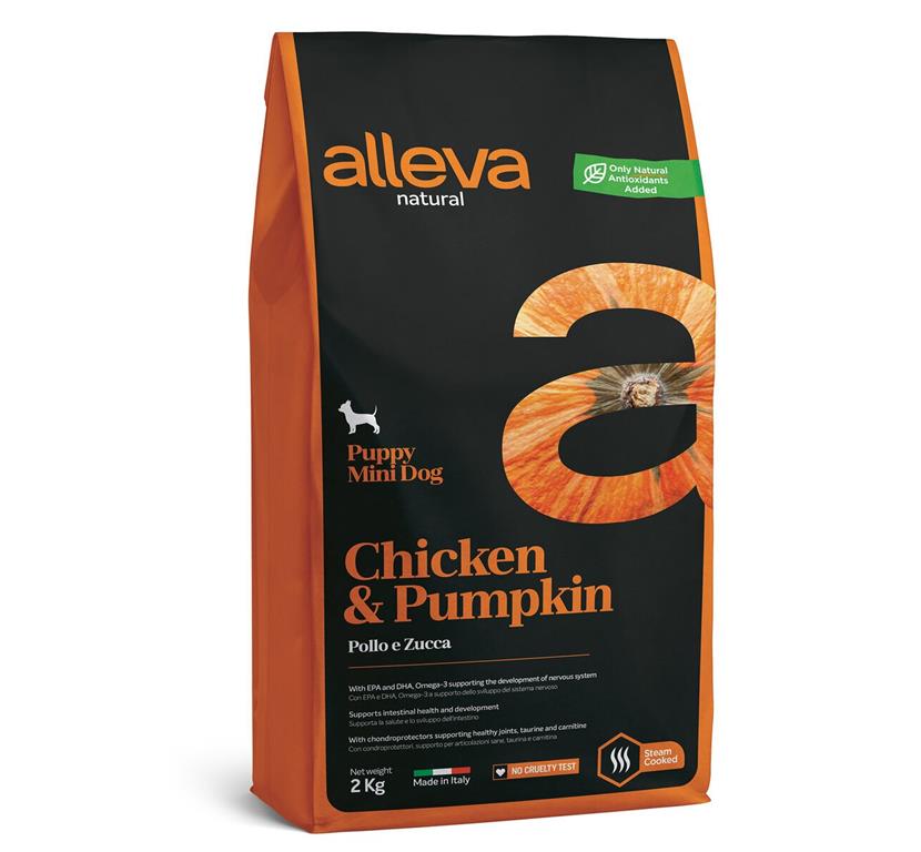 ALLEVA NATURAL PUPPY CHIC.&PUM. MINI800G