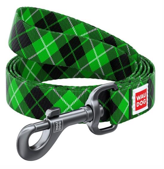 WAU DOG POVODEC ZELEN KARO 25 MM