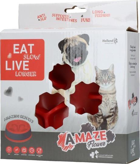 POSODA EAT SLOW Amaze Flower RDEČA M