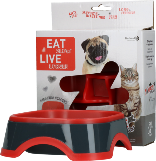 POSODA EAT SLOW Amaze Pinwheel RDEČA S