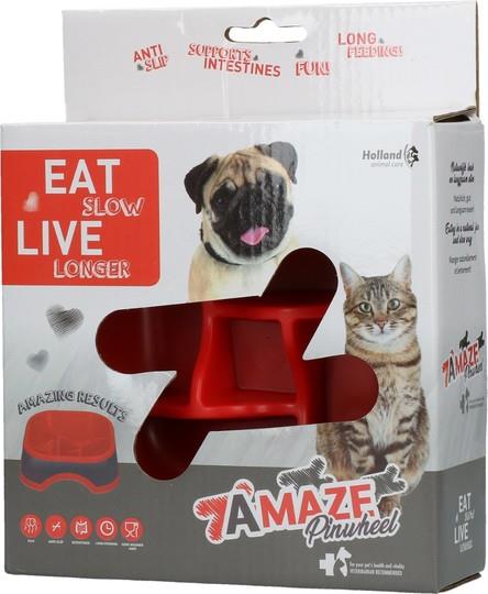 POSODA EAT SLOW Amaze Pinwheel RDEČA S