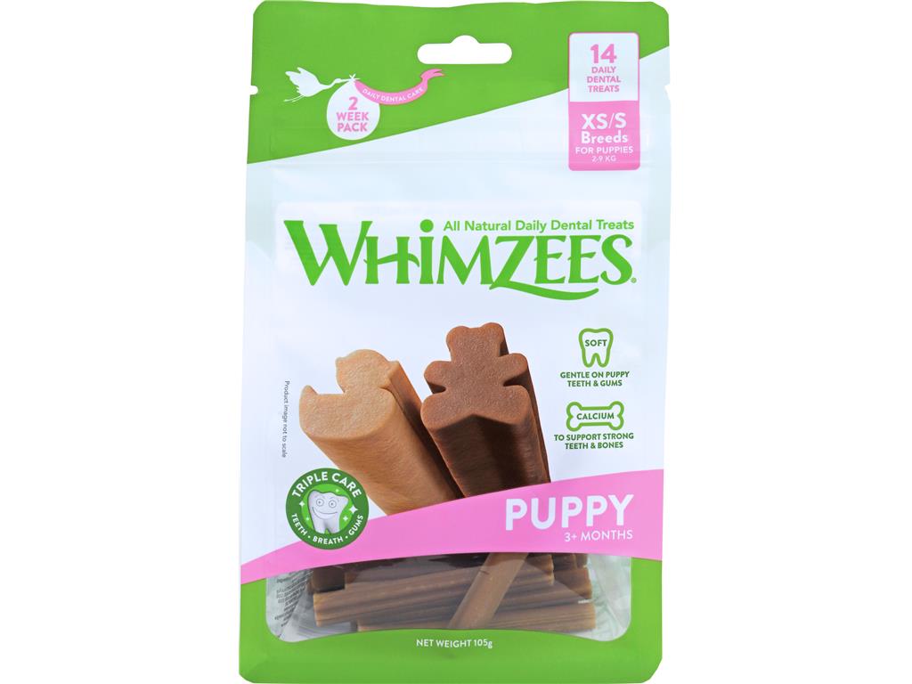 WHIMZEES PUPPY DENTAL PALČKE XS/S 14KOS