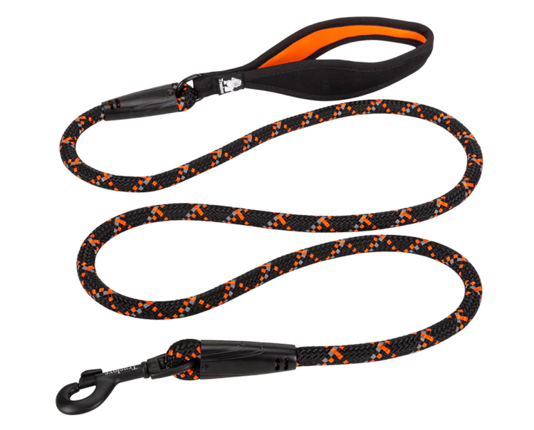 TRUELOVE POVODEC BLACK/ORANGE M 180CM