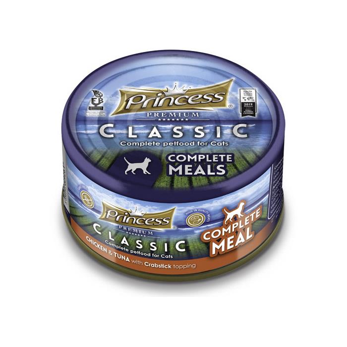 PRINCESS - POPOLNA HRANA ZA MAČKE - Piščanec, tuna in rak