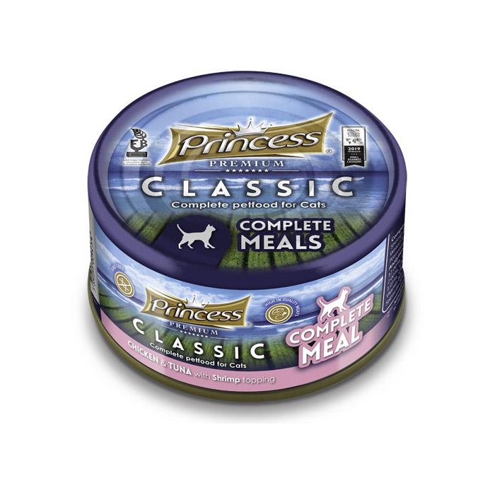 PRINCESS - POPOLNA HRANA ZA MAČKE - Piščanec, tuna in škampi