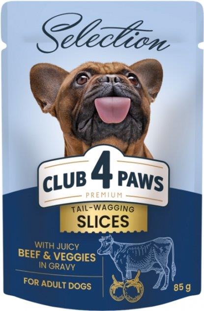 CLUB4PAWS - Rezine govedine in zelenjave v omaki - za odrasle pse, majhnih pasem
