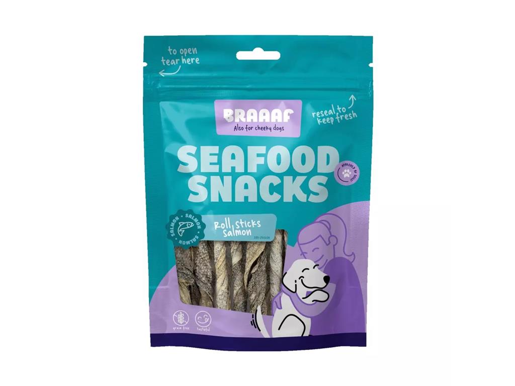 Braaaf Seafood Salmon Roll Sticks – 12 cm, 70g