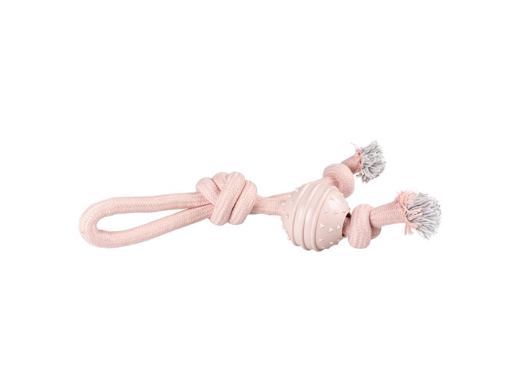 DUVO PLUS IGRAČA ROPE + RUBBER PINK