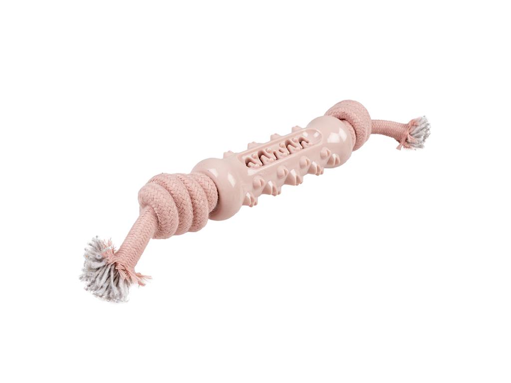 DUVO PLUS IGRAČA ROPE + RUBBER PINK 33CM