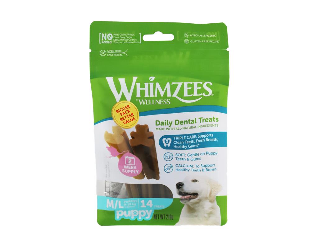 WHIMZEES PUPPY DENTALNE PALČKE M/L 14KOS