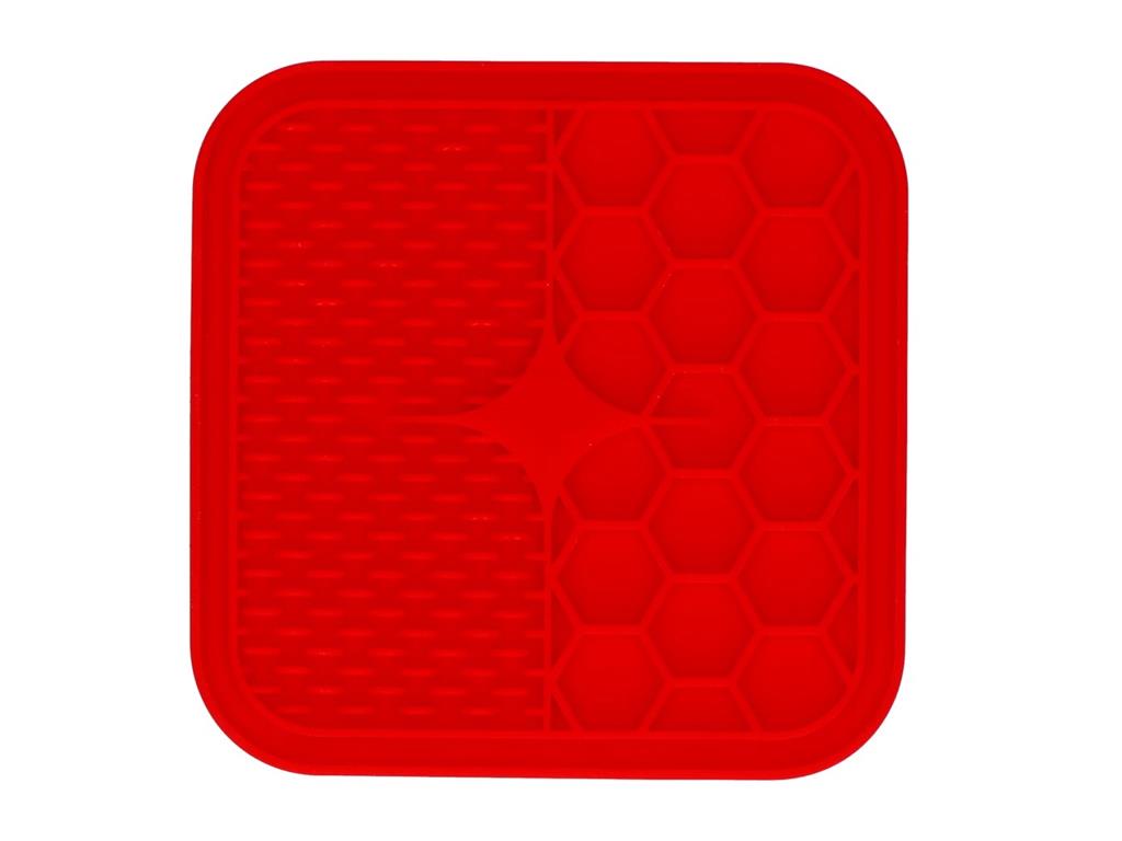 EAT SLOW LICK MAT DUO S RDEČ