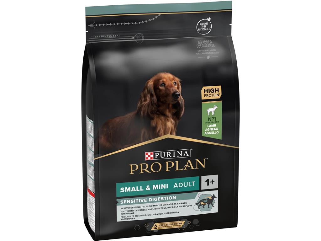 PRO PLAN small&mini Adult Sensitive Digestion, jagnjetina, 3kg