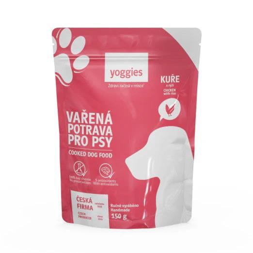 Yoggies kuhana pasja hrana – PIŠČANEC z RIŽEM, 150g
