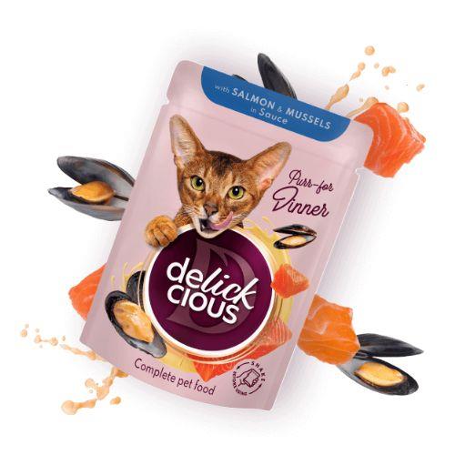 DELICKCIOUS Rezine z LOSOSOM in školjkami v omaki