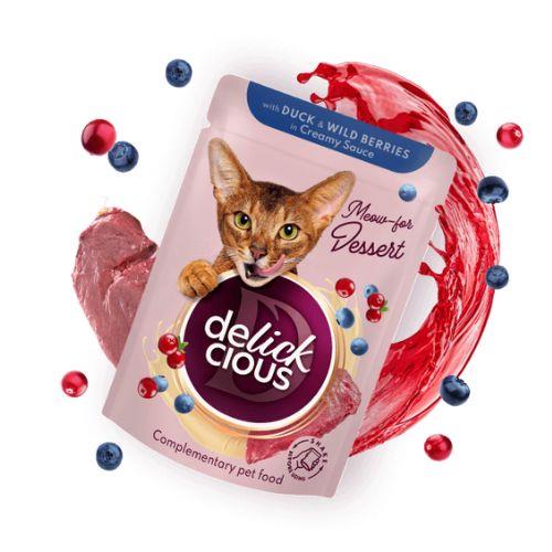 DELICKCIOUS Koščki z raco in gozdnimi sadeži v kremasti omaki