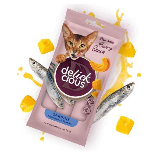 DELICKCIOUS Creamy Treats – SARDINE z bučo
