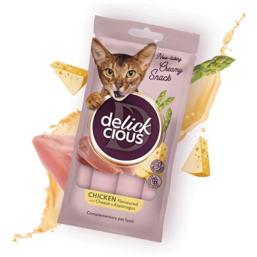 DELICKCIOUS Creamy Treats – Piščančji priboljšek s sirom in šparglji