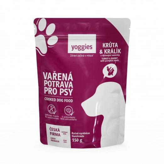 Yoggies kuhana pasja hrana – PURAN in KUNEC z bučnimi semeni, 150g