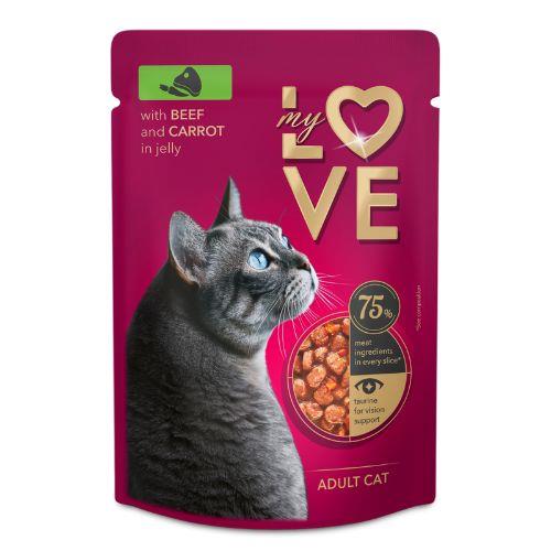 My Love GOVEDINA in korenček v želeju, 85g
