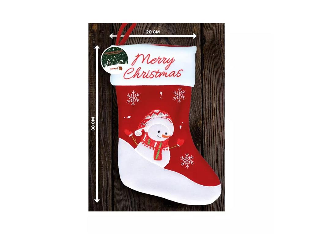 CHRISTMAS STOCKING WOOLY SNOWMAN