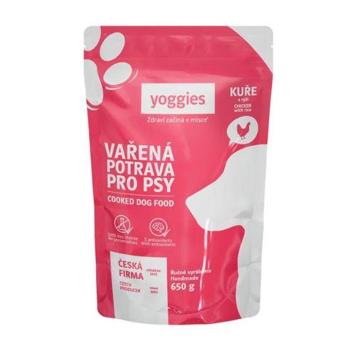 YOGGIES KUHANA HRANA PIŠČANEC Z RIŽEM650