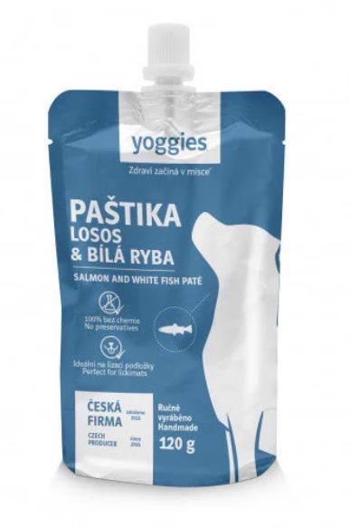 YOGGIES PATE LOSOS IN BELA RIBA 120g