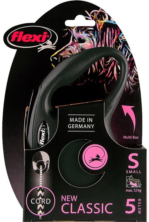 FLEXI NEW CLASSIC 1-S ČRN/5M-VRVICA-12KG