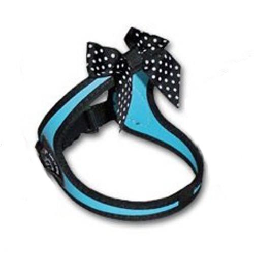 TRE PONTI oprsnica na klipsno z mašnico - MODRA št. 3