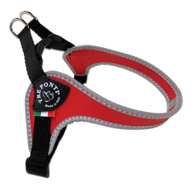 TRE PONTI nastavljiva oprsnica na klipsno - RDEČA št. 2,5