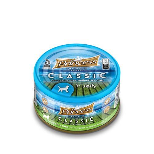 Princess Classic – Piščanec & Tuna z rižem, korenčkom, bučko in paradižnikom