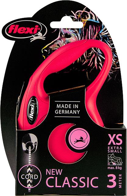 FLEXI NEW CLASSIC XS RDEČ VRVICA/3M