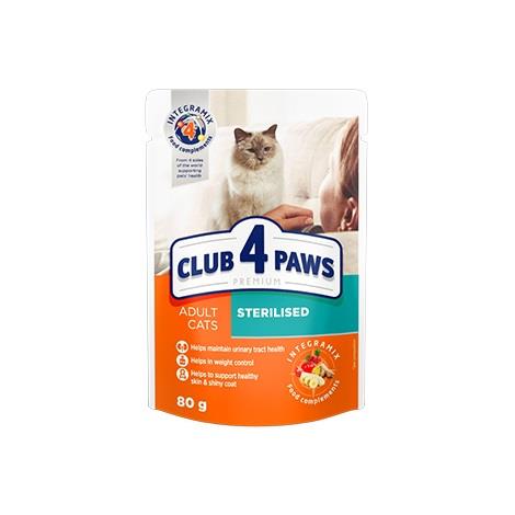 CLUB4PAWS CAT ADULT STERILIZIRANE 80G