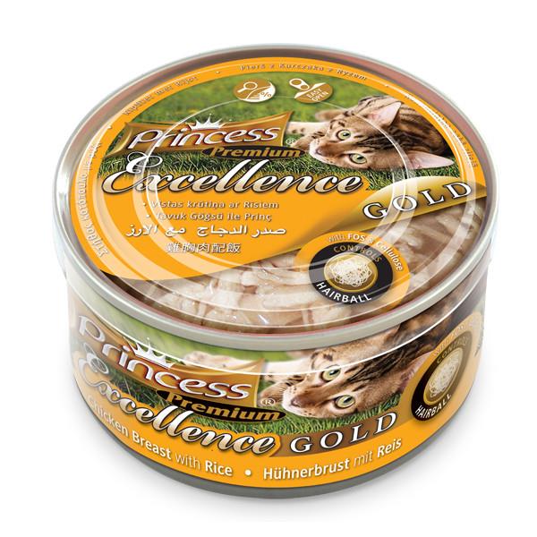 PRINCESS Cat EXCELLENCE GOLD konzerva - PIŠČANČJA PRSA 70g