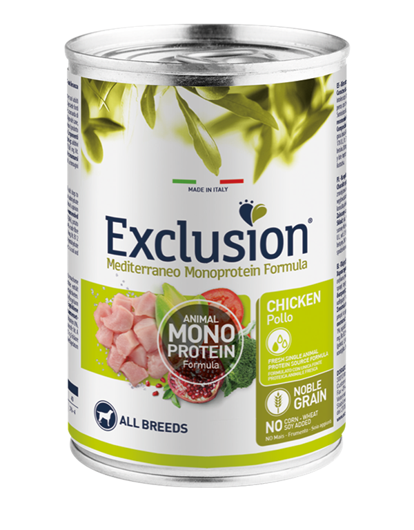 Exclusion PIŠČANEC za odrasle pse, 400g