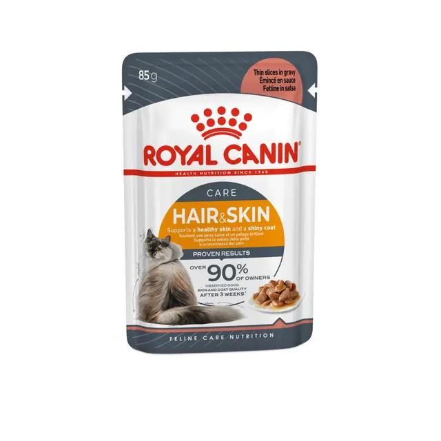 Royal Canin HAIR&SKIN CARE Tanki koščki v omaki, 85g