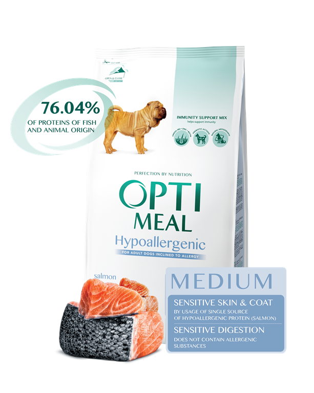 OPTIMEAL DOG ADULT MED./LARGE SALMON12KG