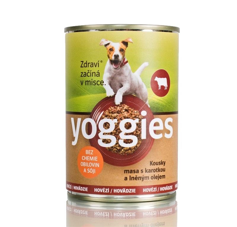 Yoggies GOVEDINA s korenčkom in lanenim oljem