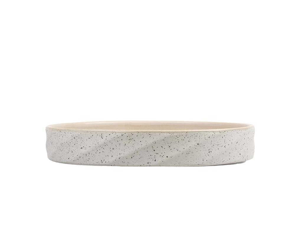 Duvo+ Keramična posoda – Stone Wavy Dune, sivo-zelena